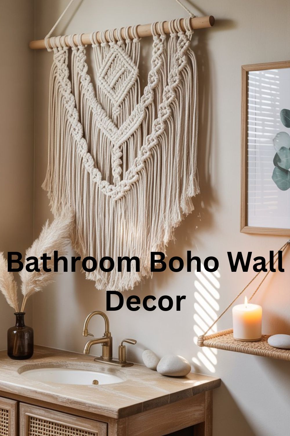 bathroom boho wall decor