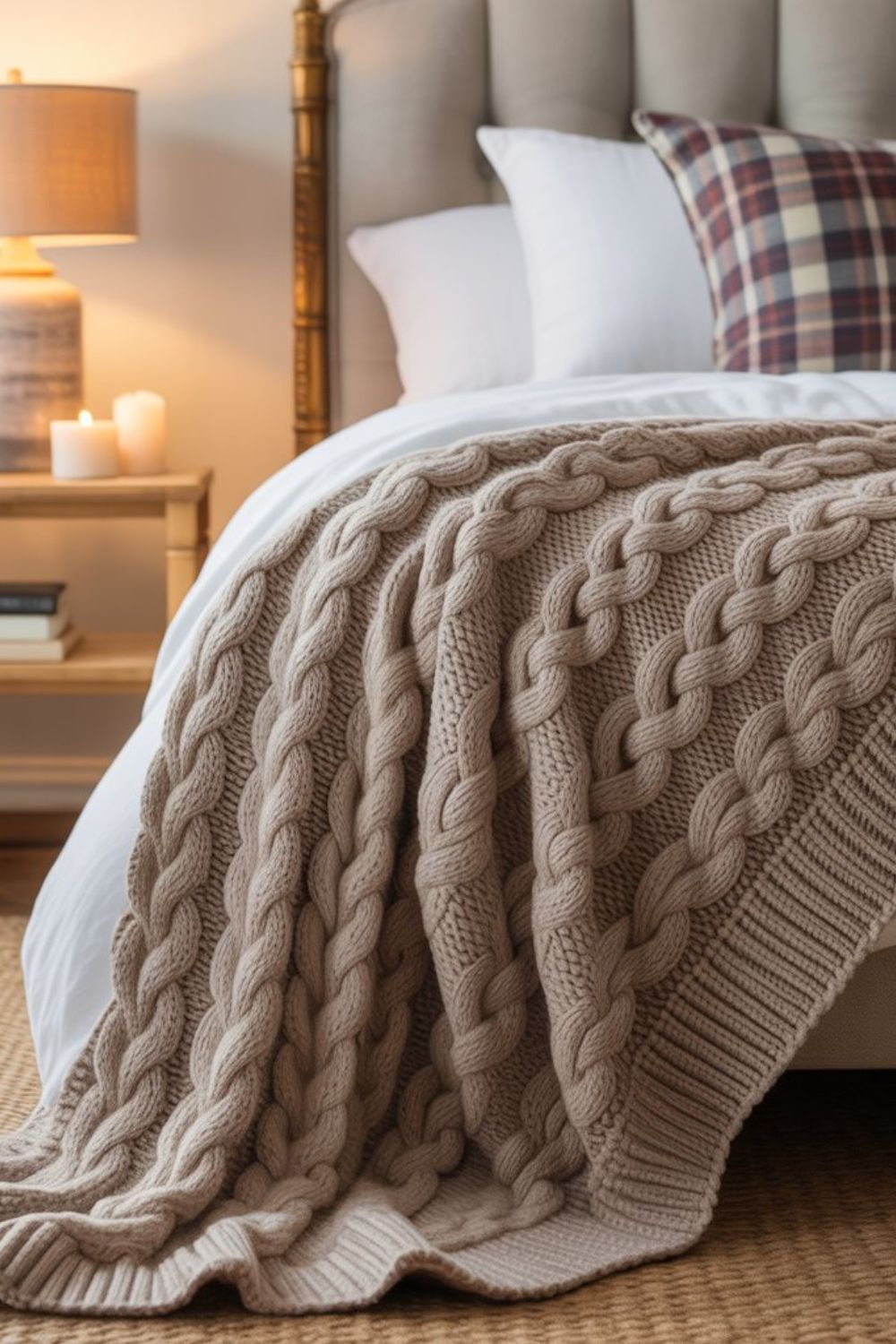 cable knit throw blankets
