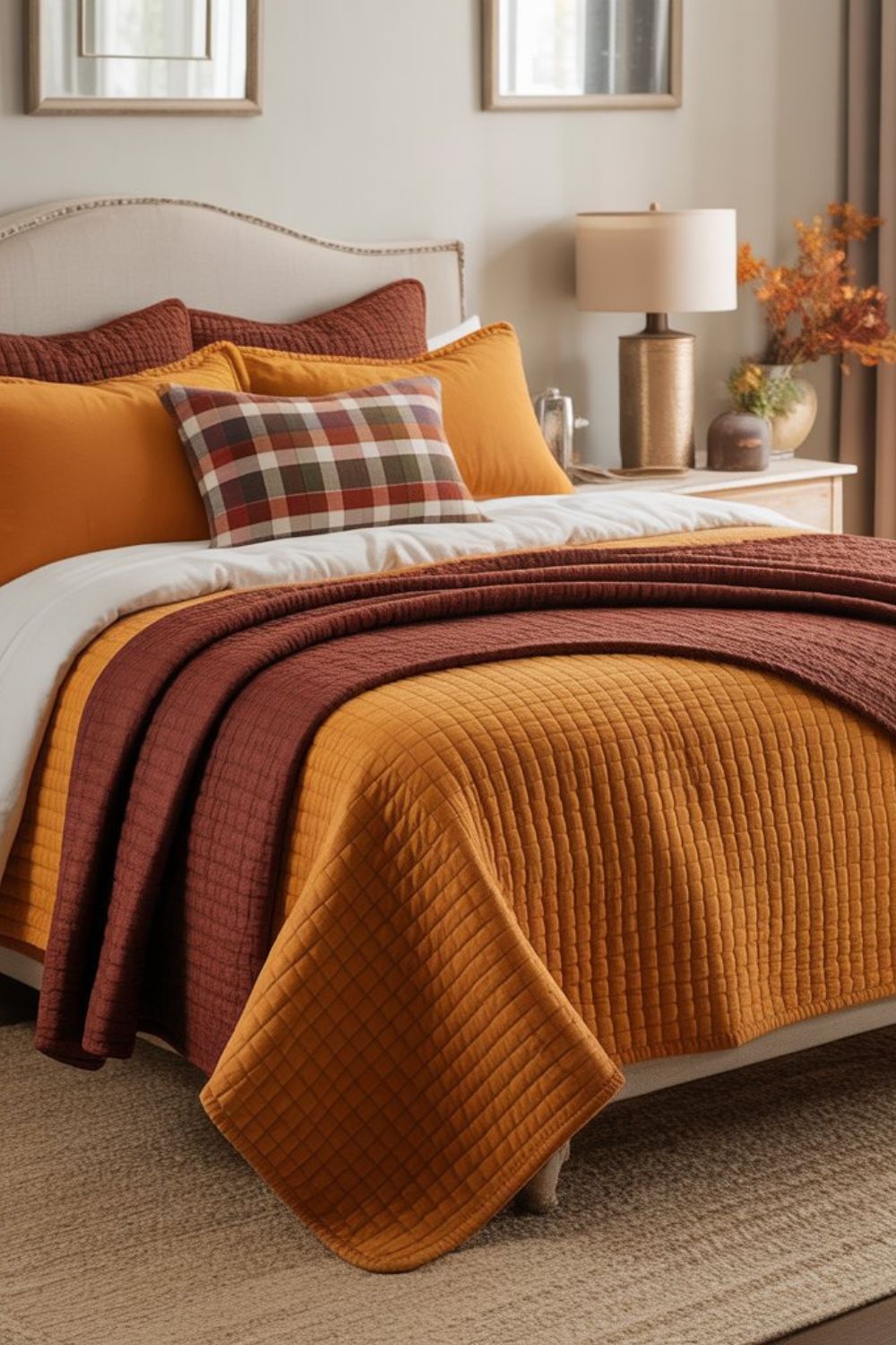 fall bedroom quilts