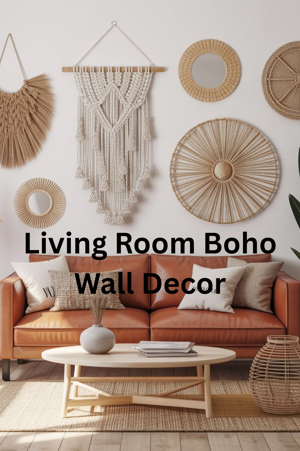 living room boho wall decor
