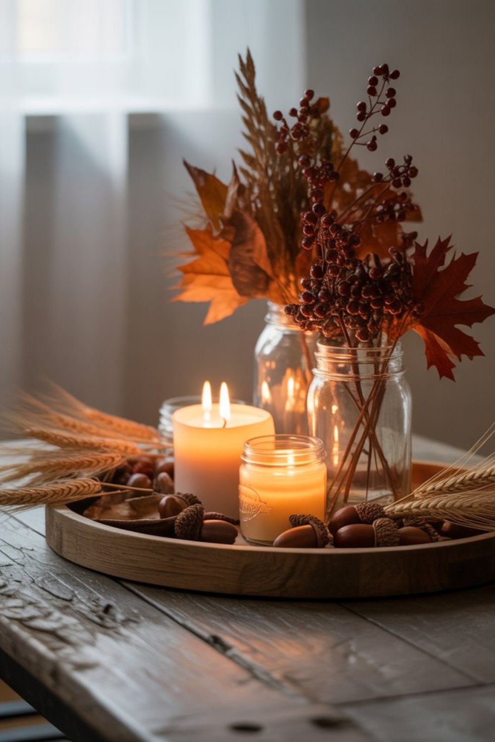rustic coffee table centerpiece