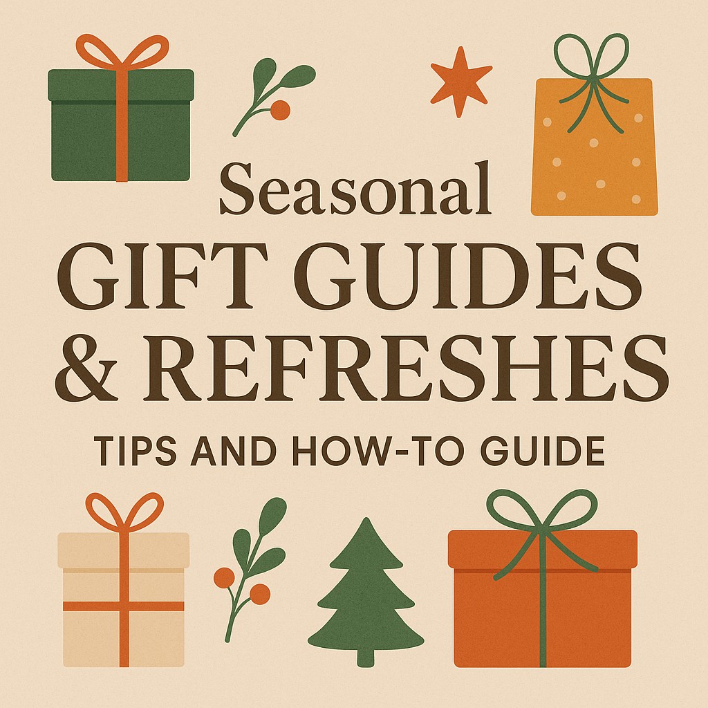 seasonal gift guides & refreshes tips and how to guide