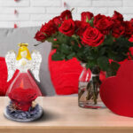 Sunia Preserved Rose Angel Figurine