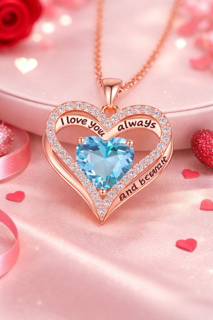 S925-Sterling-Silver-Necklace-for-Women1-683x1024 Rose Gold Heart Necklace - Discover The Best and Perfect Sparkling Gift That Says "I Love You" Forever and Lights Up Her Smile!
