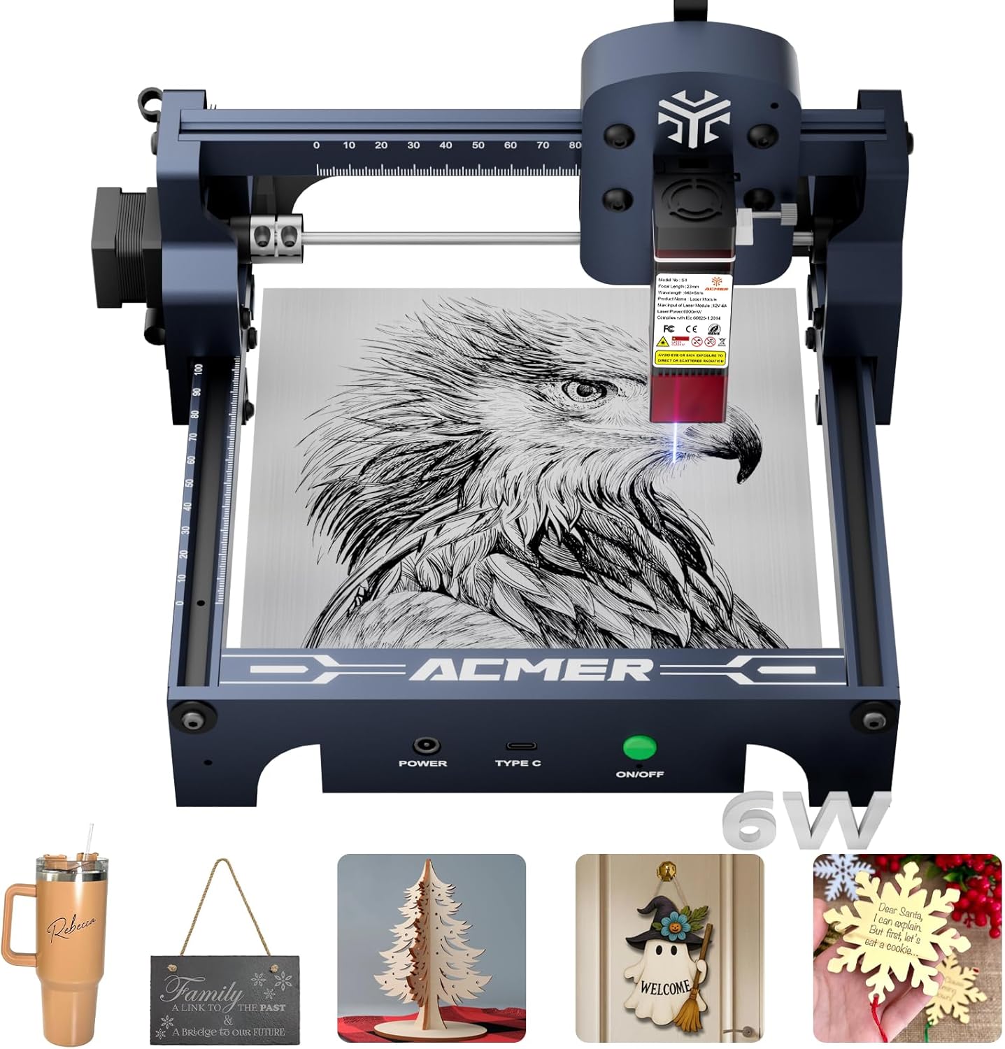 acmer s1 laser engraver 6000mw high accuracy wood cutter & engraving machine acmer s1 laser engraver 6000mw high accuracy wood cutter & engraving machine