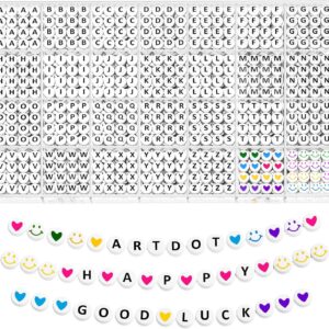 artdot 1400 pcs letter beads for jewelry making kit alphabet beads with storage case