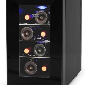 black+decker bd60026 wine cellar 8 bottle wine cooler with led display