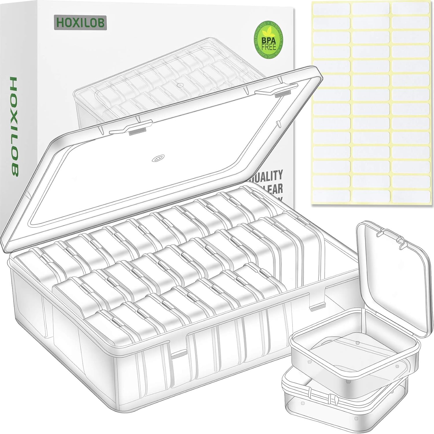bead organizer box 30 pcs small clear plastic storage containers bead organizer box 30 pcs small clear plastic storage containers