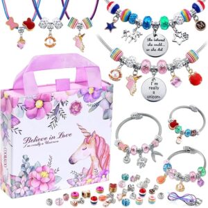 coo&koo girls charm bracelet making kit (unicorn theme)