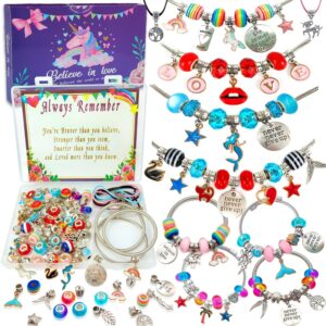 charm bracelet & jewelry making kit for kids (unicorn theme)