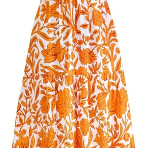 dowerme women’s summer dress 2026 – floral boho tiered maxi with pockets