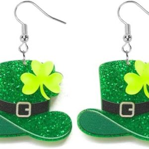 dreuyet st. patrick’s day earrings – cute shamrock & good luck dangle jewelry