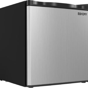 euhomy 1.1 cu. ft. mini freezer compact upright freezer with reversible door