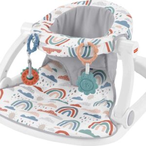 fisher price sit me up portable baby floor seat (rainbow showers)