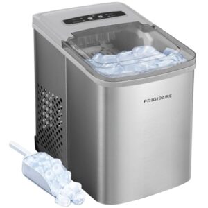 frigidaire 26 lbs/day portable ice maker stainless steel ice machine