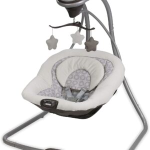 graco simple sway baby swing side to side infant swing with 6 speeds & vibration (abbington)