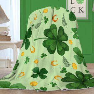 hexagram st. patrick's day shamrock throw blanket