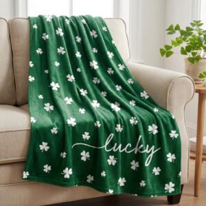 horaldaily st. patrick's day irish clover blanket