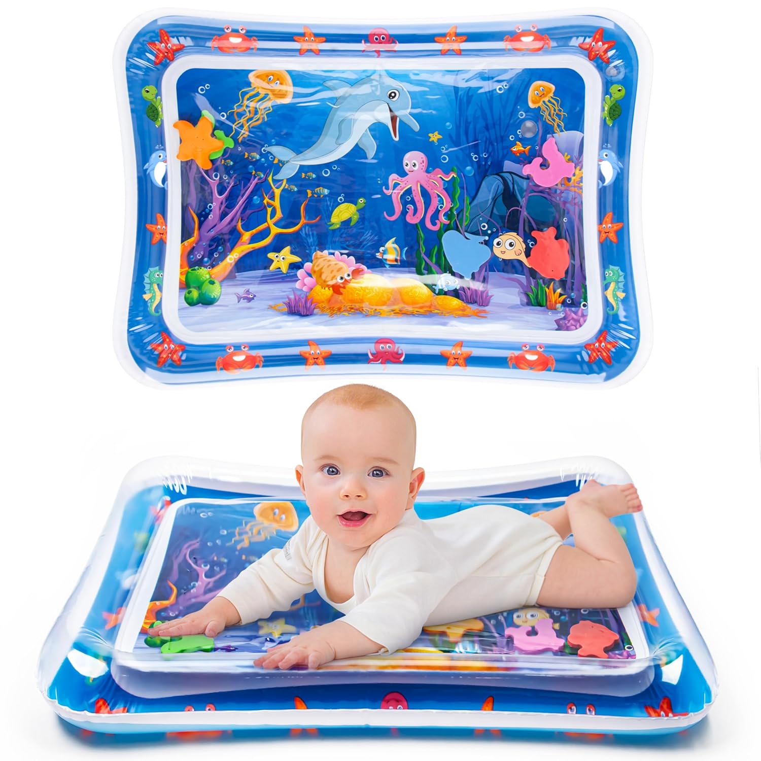 inflatable tummy time water play mat for babies (3 12 months) inflatable tummy time water play mat for babies (3 12 months)