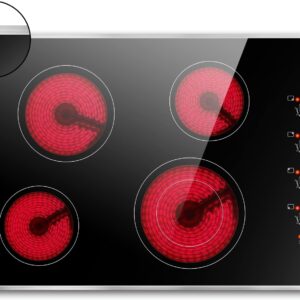 karinear 30" electric cooktop 4 burner built in ceramic stove top