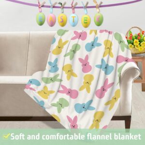 luxury plush easter bunny throw blanket – colorful spring cozy