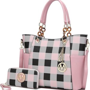 mkf collection tote bag set for women – vegan leather handbag & wallet by mia k