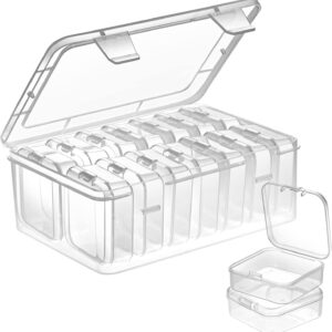 mathtoxyz small bead organizers 15 piece mini clear storage set