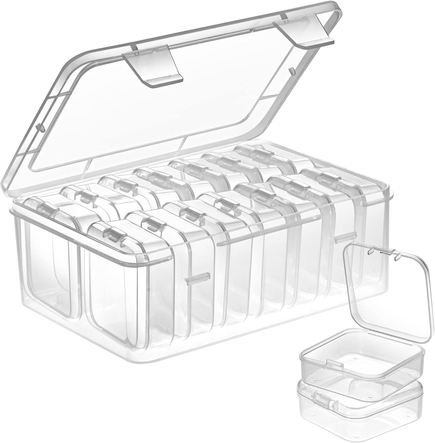mathtoxyz small bead organizers 15 piece mini clear storage set mathtoxyz small bead organizers 15 piece mini clear storage set