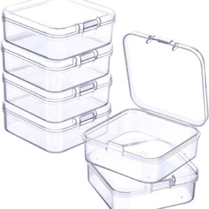 mini clear beads storage containers 6 piece set