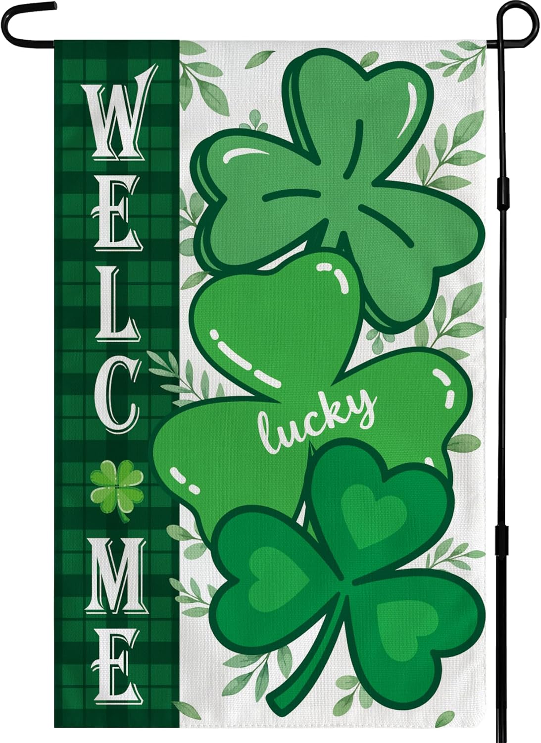 ohome st. patrick’s day decorations – shamrock garden flag & welcome banner ohome st. patrick’s day decorations – shamrock garden flag & welcome banner