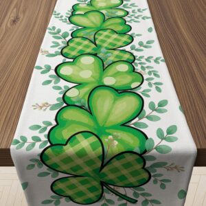 ohome st. patrick’s day shamrock table runner – spring holiday table decor