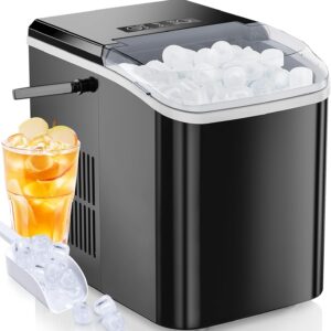 olixis ice maker machine portable countertop ice maker with handle (black)