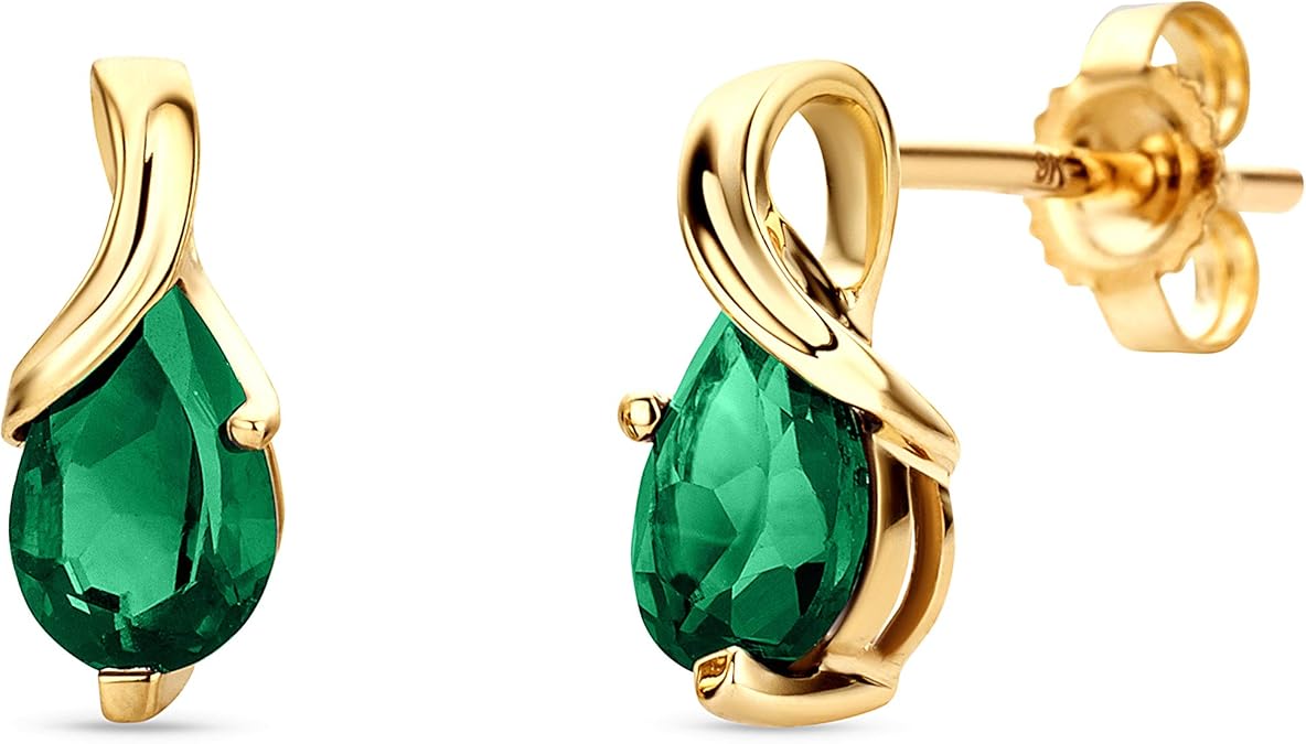 orovi 0.40” 14k gold dangle earrings – pear shape gemstone elegance orovi 0.40” 14k gold dangle earrings – pear shape gemstone elegance