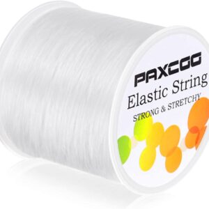 paxcoo 1mm elastic bracelet string cord white stretch bead cord