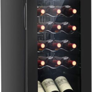 rovsun 18 bottle wine fridge freestanding compressor wine cooler