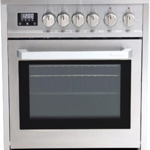 rangaire rre241ts 24 electric range oven stainless steel with infrared burners & true convection