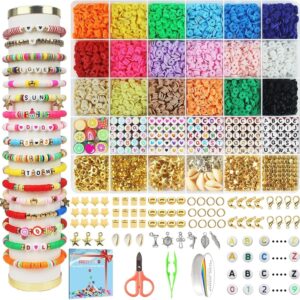 redtwo 5100 clay beads bracelet making kit flat preppy heishi beads