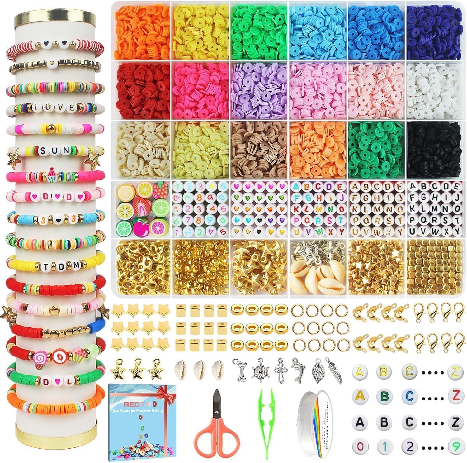 redtwo 5100 clay beads bracelet making kit flat preppy heishi beads redtwo 5100 clay beads bracelet making kit flat preppy heishi beads
