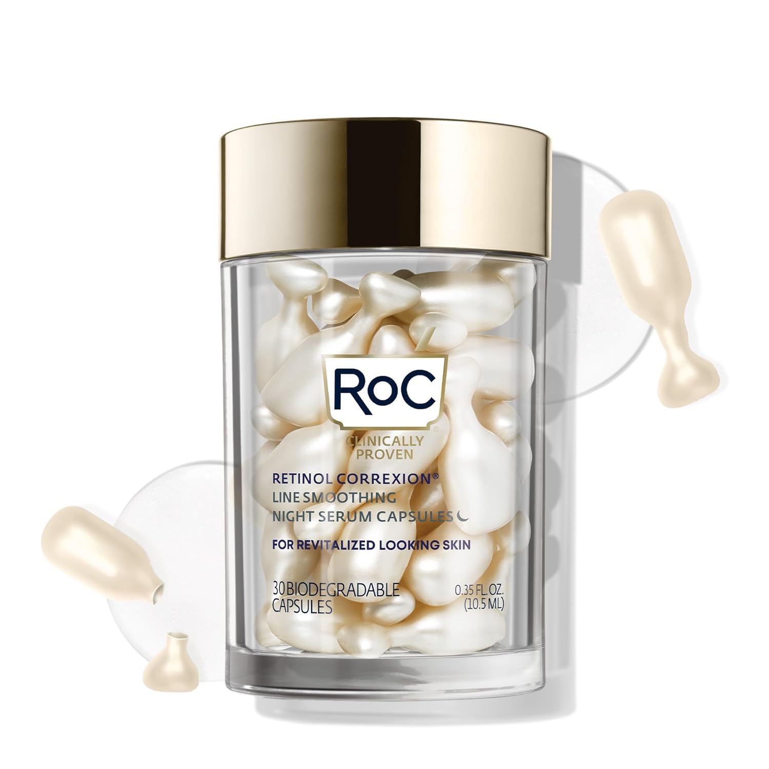roc retinol correxion® anti aging wrinkle night serum – daily retinol capsules (0.35 fl oz) roc retinol correxion® anti aging wrinkle night serum – daily retinol capsules (0.35 fl oz)