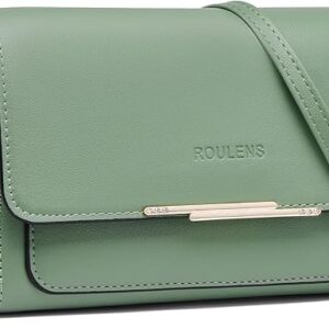 Roulens Small Crossbody Bag for Women Compact Cell Phone Wallet Purse
