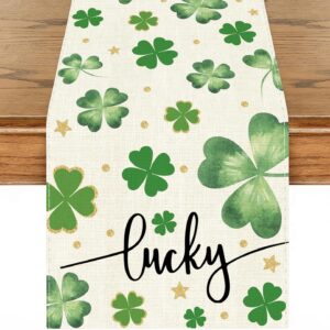 St. Patrick's Day Shamrock Table Runner 72 x 13 Inch Spring Party Decor