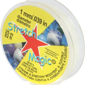 stretch magic elastic beading cord clear 1mm (25 m / 82 ft)