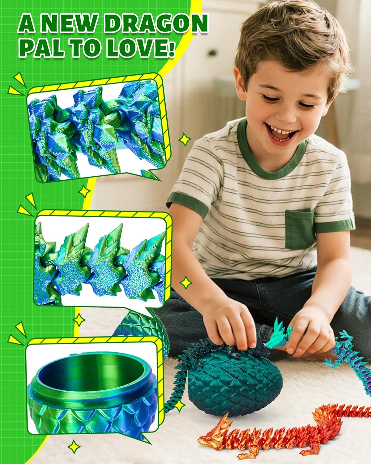 TBOLINE 12” 3D Printed Dragon Egg – Articulated Easter Surprise TBOLINE 12” 3D Printed Dragon Egg – Articulated Easter Surprise