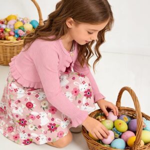 toddler girl sleeveless dress & ruffle cardigan set – 2 piece fall outfit (2–8t)