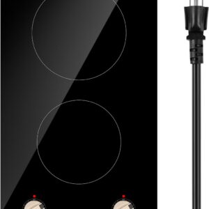 VEVOR 1800W 2-Burner Induction Cooktop Electric Countertop & Built-In Stove