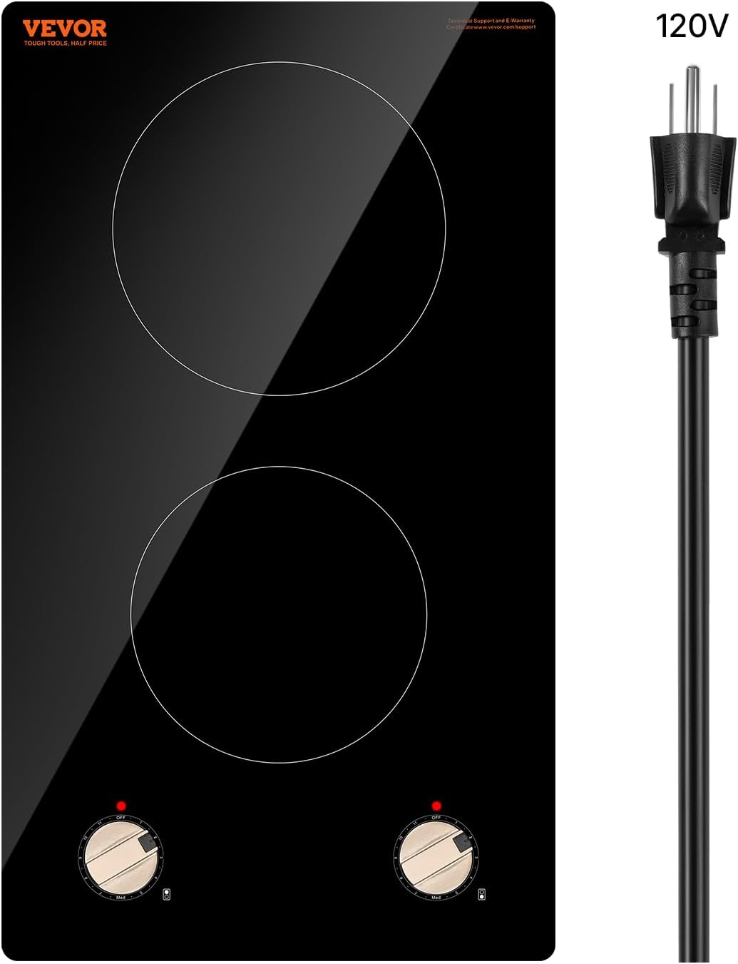 VEVOR 1800W 2-Burner Induction Cooktop Electric Countertop & Built-In Stove VEVOR 1800W 2-Burner Induction Cooktop Electric Countertop & Built-In Stove