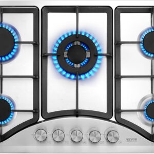 vevor 30 inch gas cooktop, 5 burners built in gas stove top
