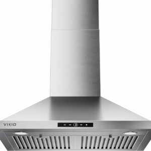 vikio home 30 wall mount range hood 580 cfm ducted/ductless convertible vent hood