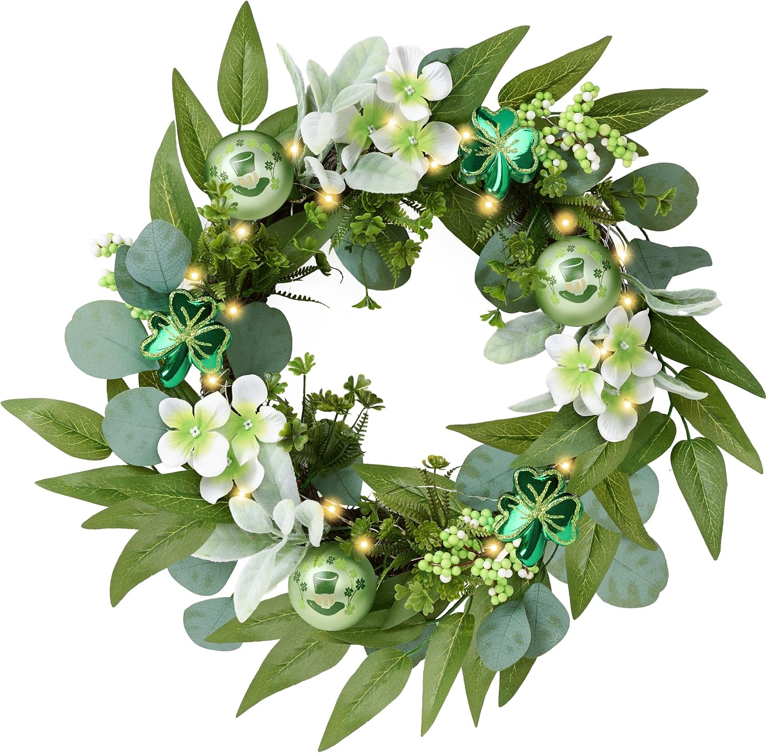 valery madelyn 18” st. patrick’s day lighted eucalyptus wreath valery madelyn 18” st. patrick’s day lighted eucalyptus wreath