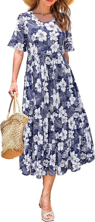 styleword women’s summer 2026 tiered flowy midi dress styleword women’s summer 2026 tiered flowy midi dress